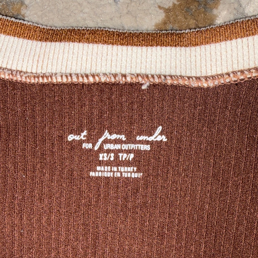 Out From Under for Urban Outfitters Brown Crop Top - Picture 4 of 5